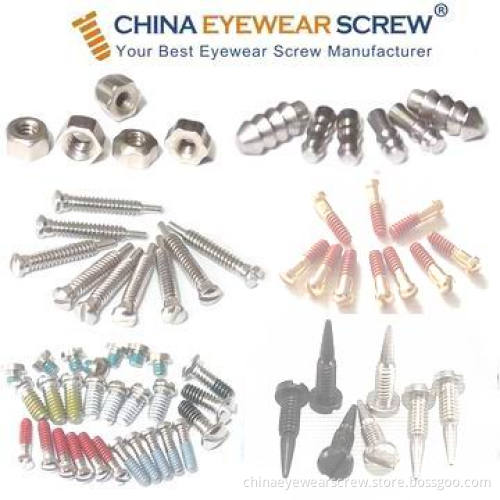 Optical Screw; Eyewear Screw; Optical Nut; Optical Pin; Nylok Coated Screw; Gold Screw